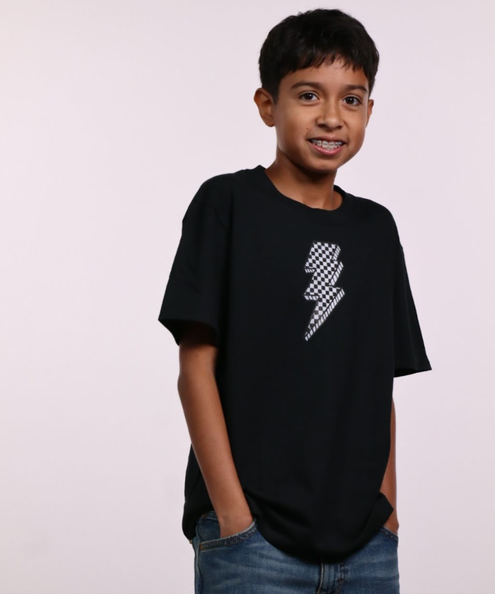 Checkered Bolt Youth T-Shirt