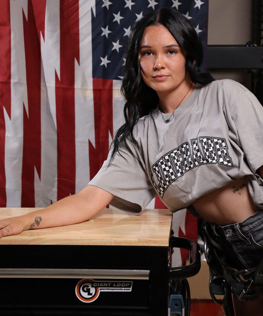 Linewife Linebabe Checkered Mom crop