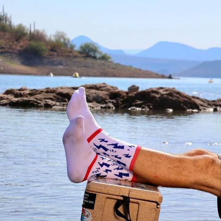 American Lightning Bolt Socks