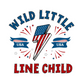 Kids Patriotic Wild Little Line Child